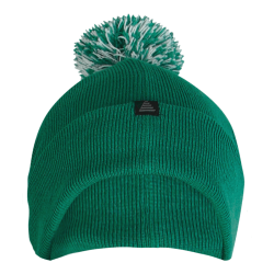 Football Bobble Hat Green/White